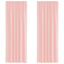 Gordijnen voile met lussen 2 st 140x260 cm roze