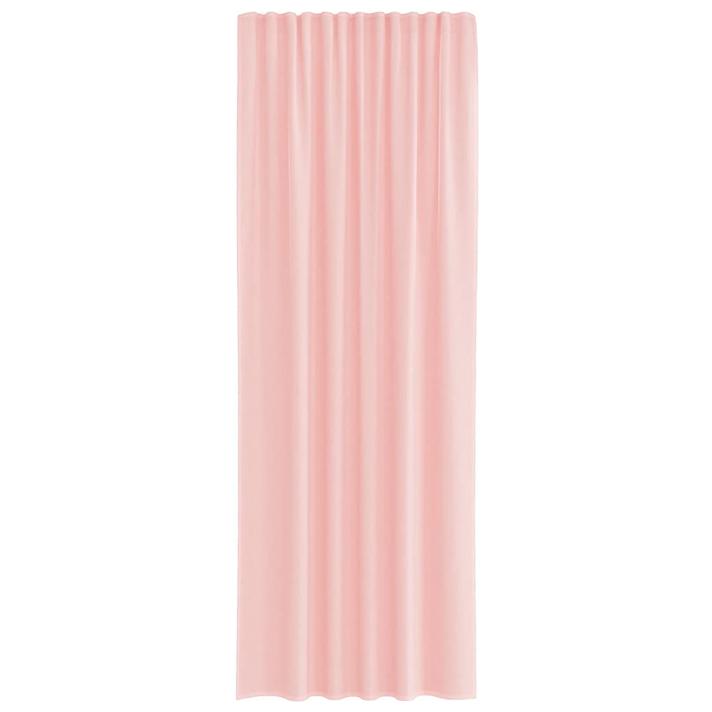 Gordijnen voile met lussen 2 st 140x260 cm roze