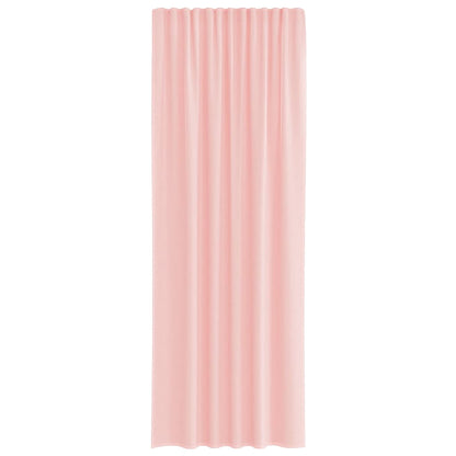 Gordijnen voile met lussen 2 st 140x260 cm roze