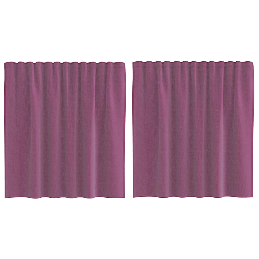 Gordijnen met lussen 2 st paars 140x140 cm