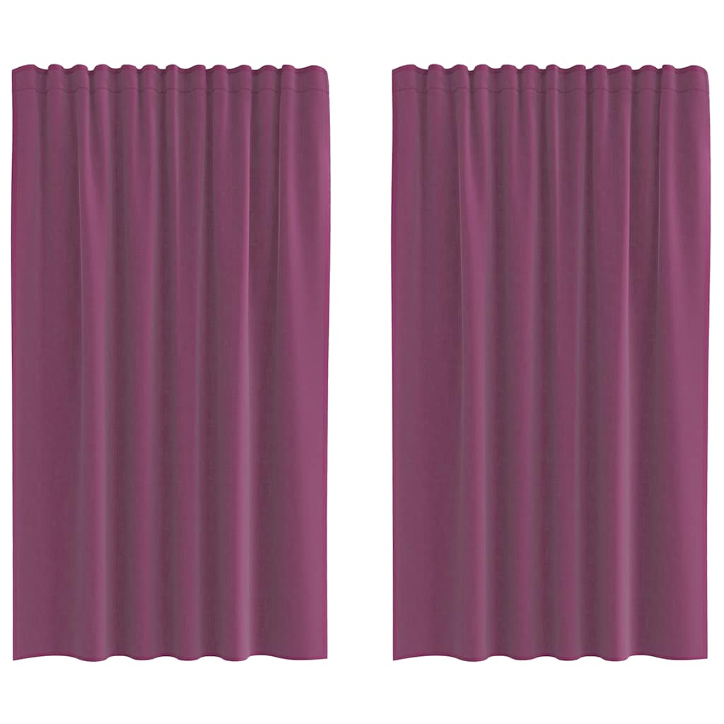 Gordijnen met lussen 2 st 140x175 cm paars