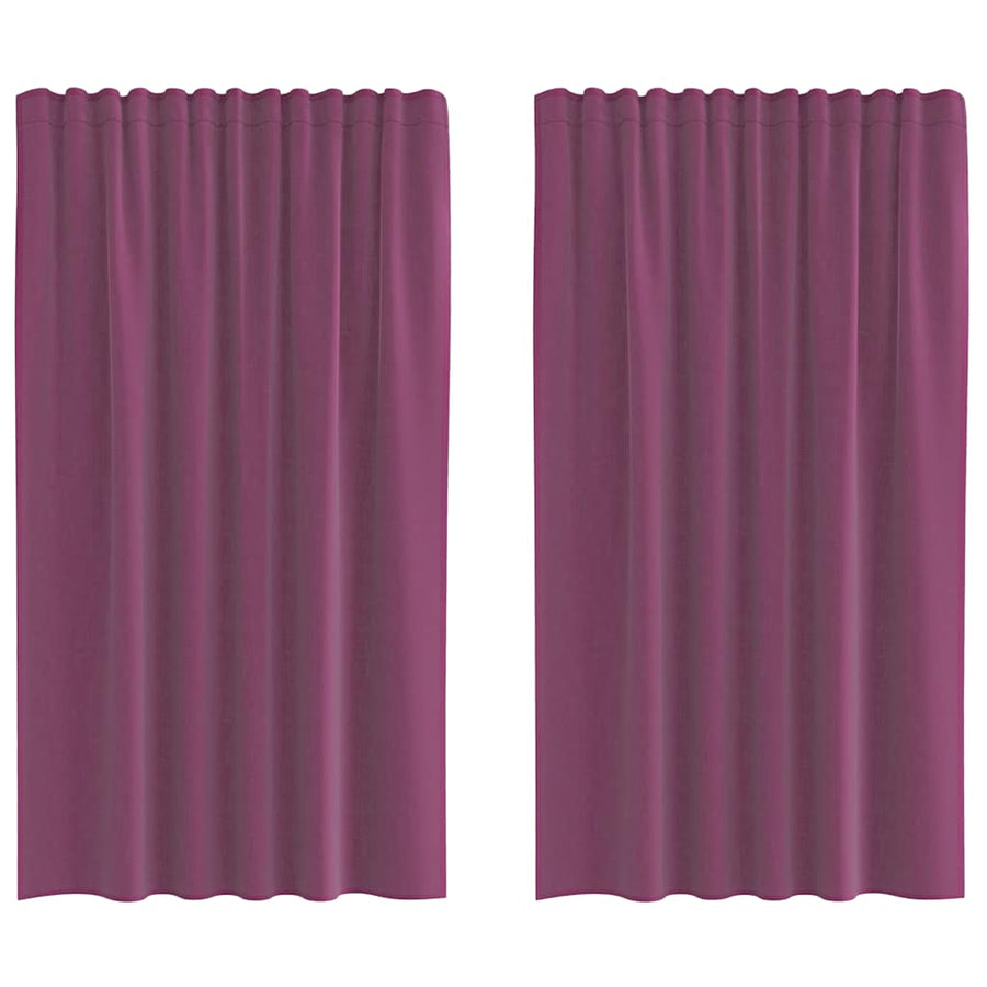 Gordijnen met lussen 2 st 140x175 cm paars