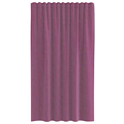 Gordijnen met lussen 2 st 140x175 cm paars