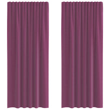 Gordijnen voile met lussen 2 st 140x225 cm paars