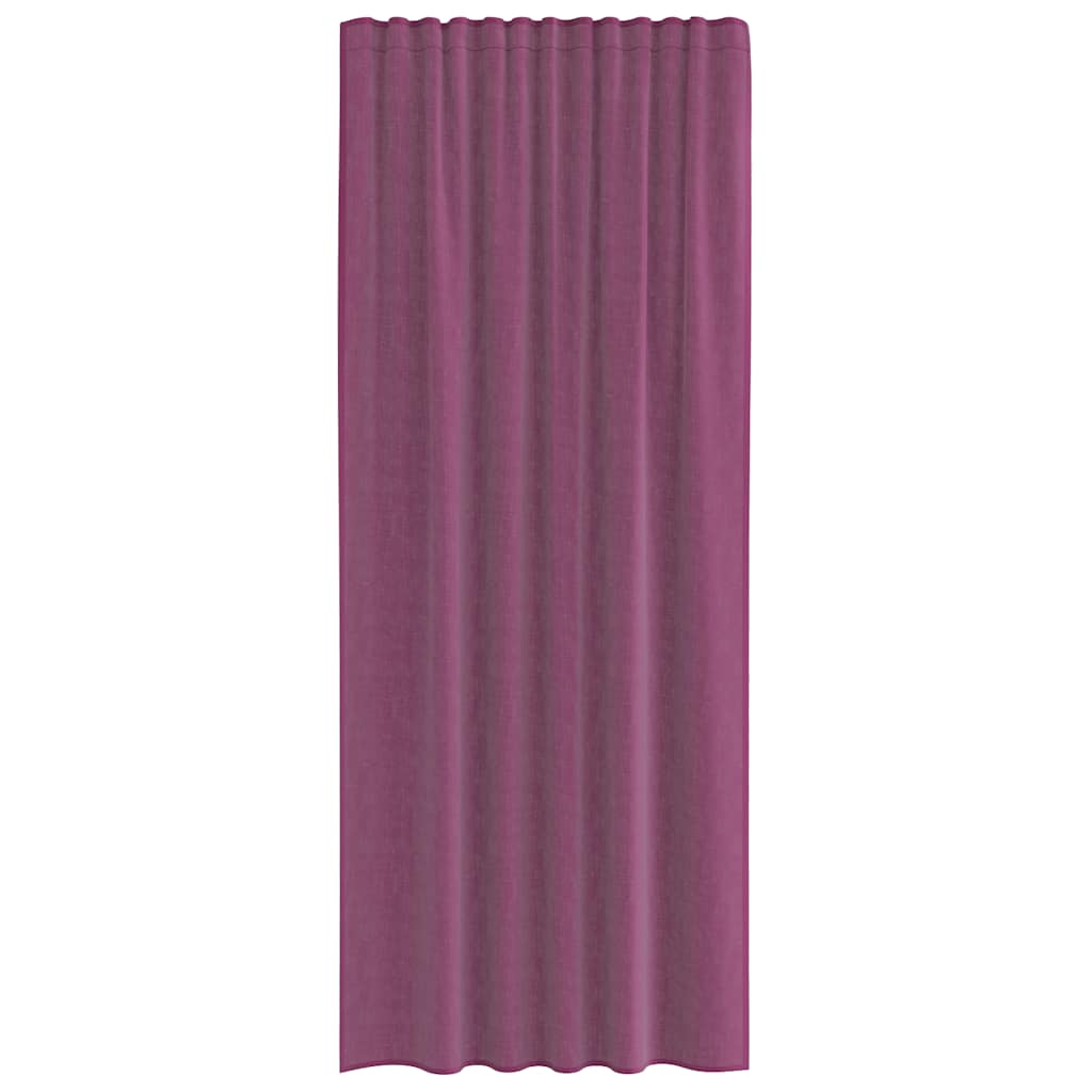 Gordijnen voile met lussen 2 st 140x225 cm paars