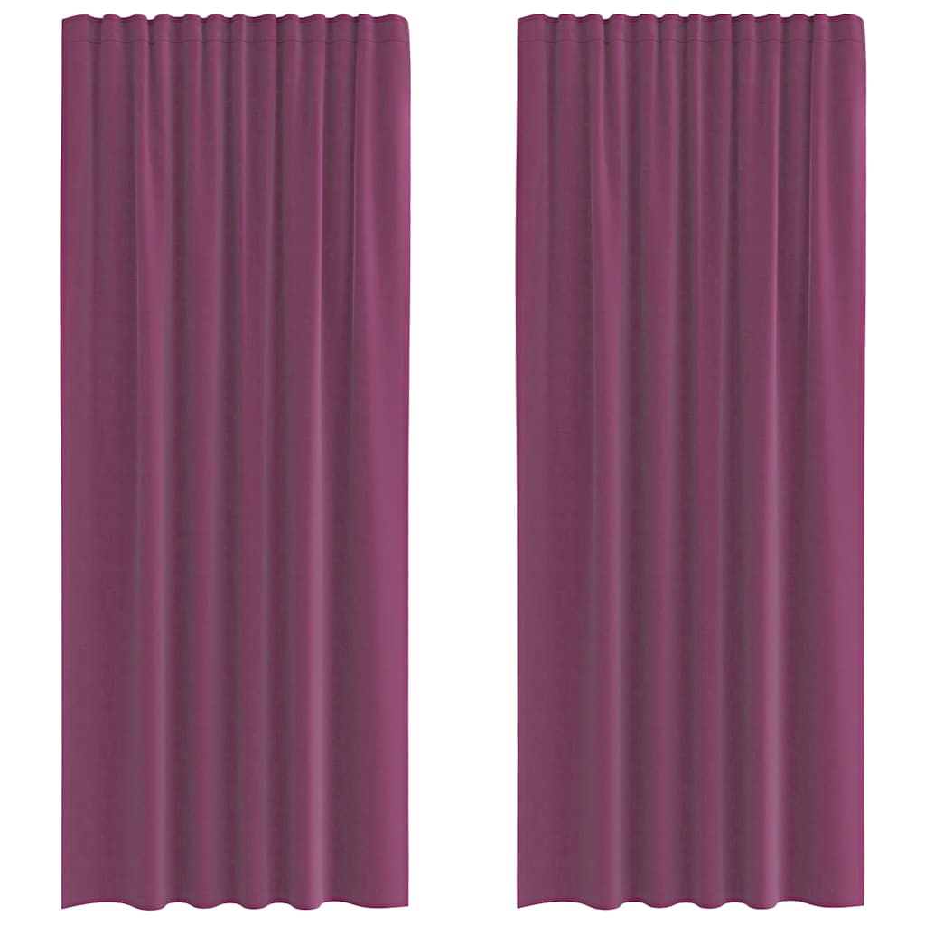 Gordijnen met lussen 2 st 140x245 cm paars