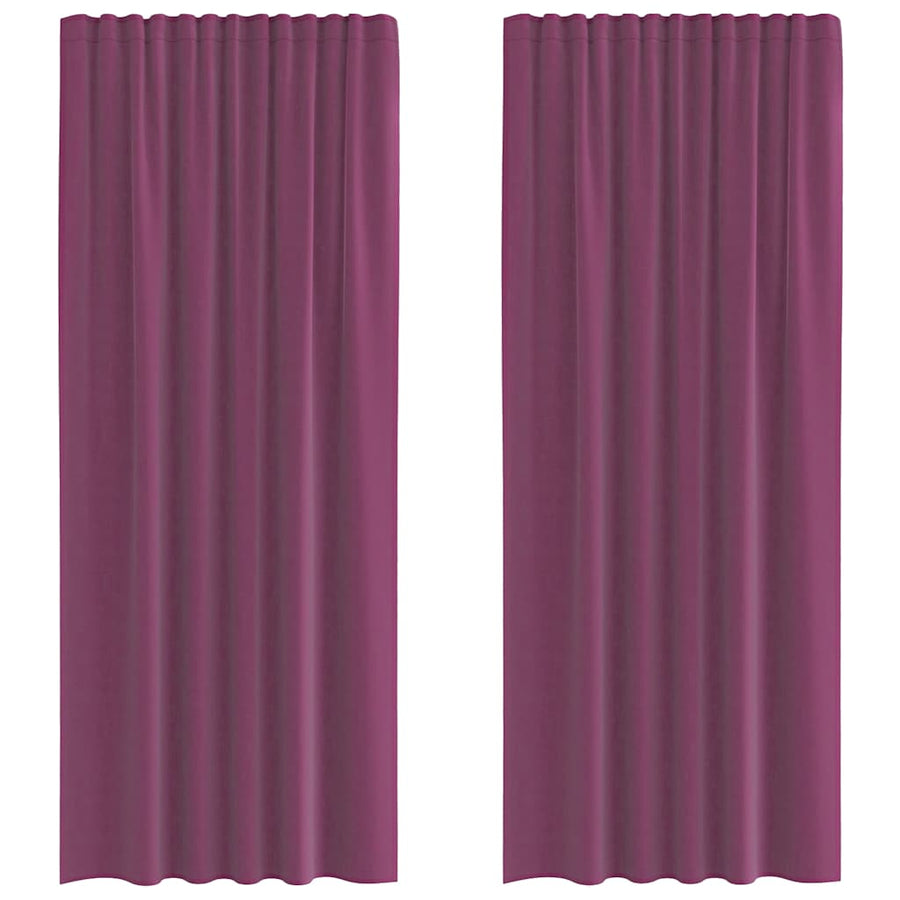 Gordijnen met lussen 2 st 140x245 cm paars