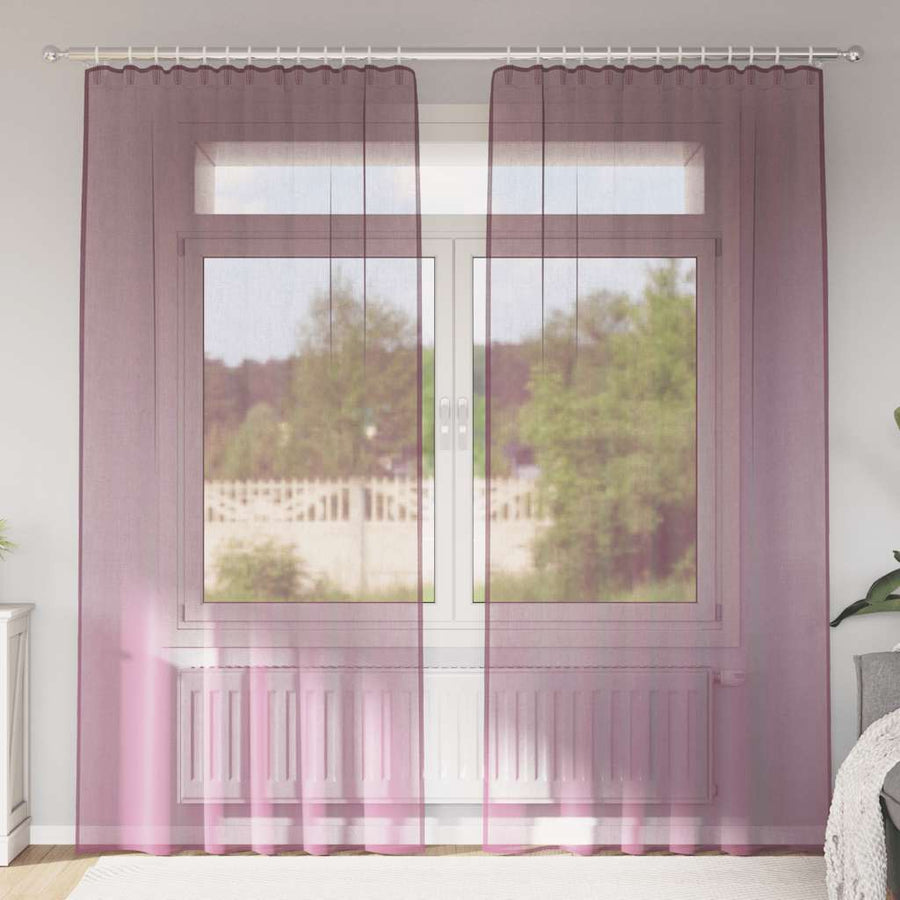 Gordijnen met lussen 2 st 140x245 cm paars