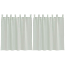 Gordijnen voile met lussen 2 st 140x140 cm lichtgrijs