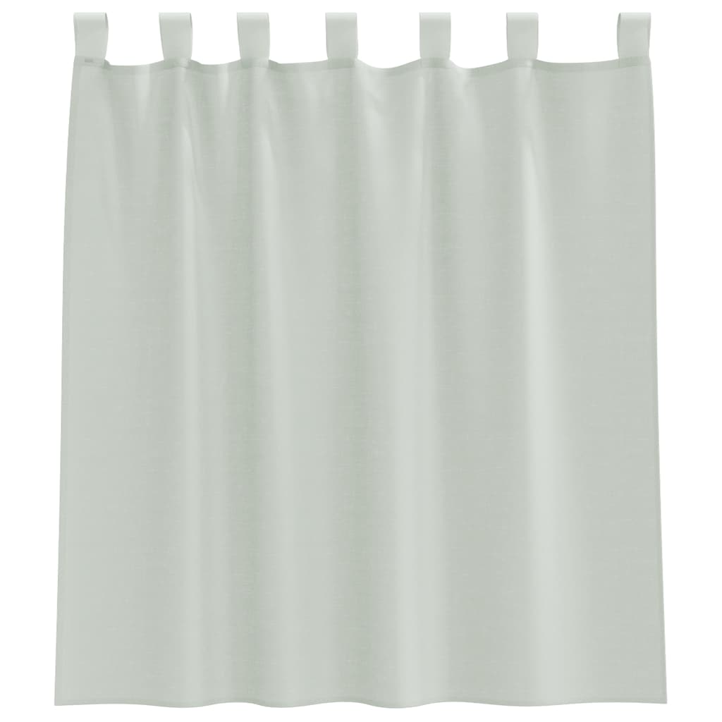 Gordijnen voile met lussen 2 st 140x140 cm lichtgrijs