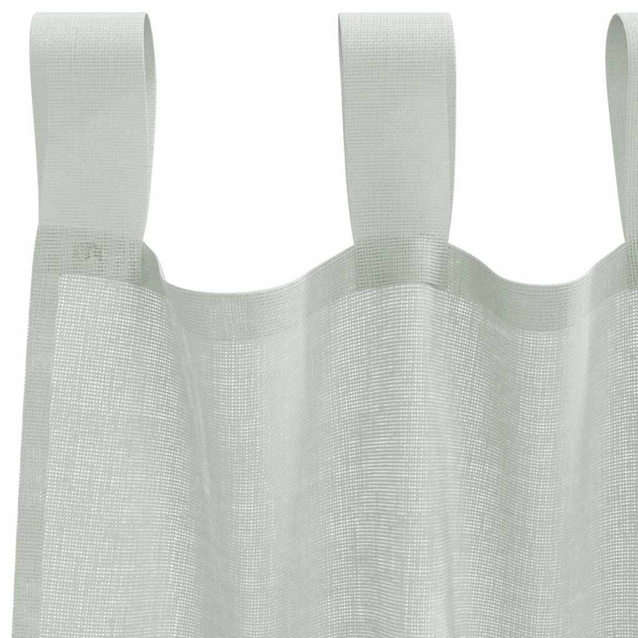 Gordijnen voile met lussen 2 st 140x140 cm lichtgrijs
