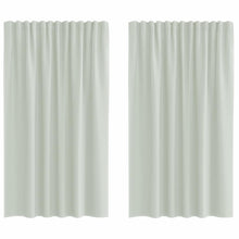 Gordijnen voile met lussen 2 st 140x175 cm lichtgrijs