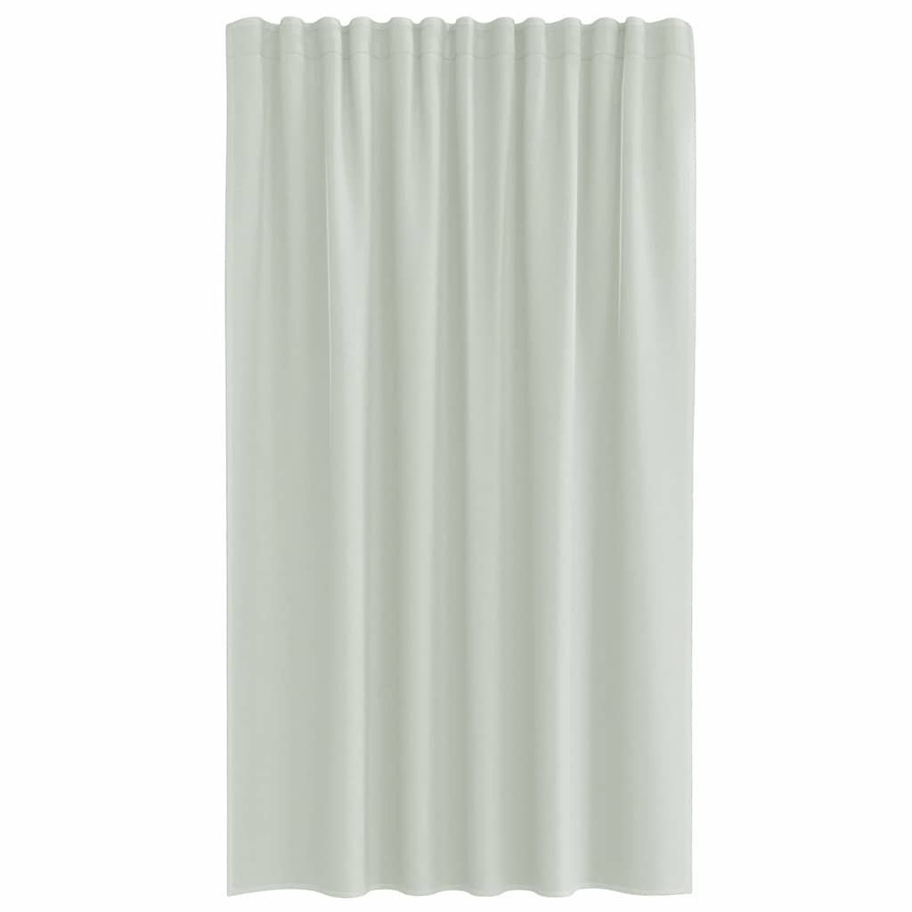 Gordijnen voile met lussen 2 st 140x175 cm lichtgrijs