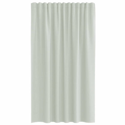 Gordijnen voile met lussen 2 st 140x175 cm lichtgrijs