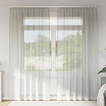Gordijnen met lussen 2 st 140x245 cm lichtgrijs