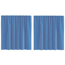 Gordijnen voile met lussen 2 st 140x140 cm koningsblauw