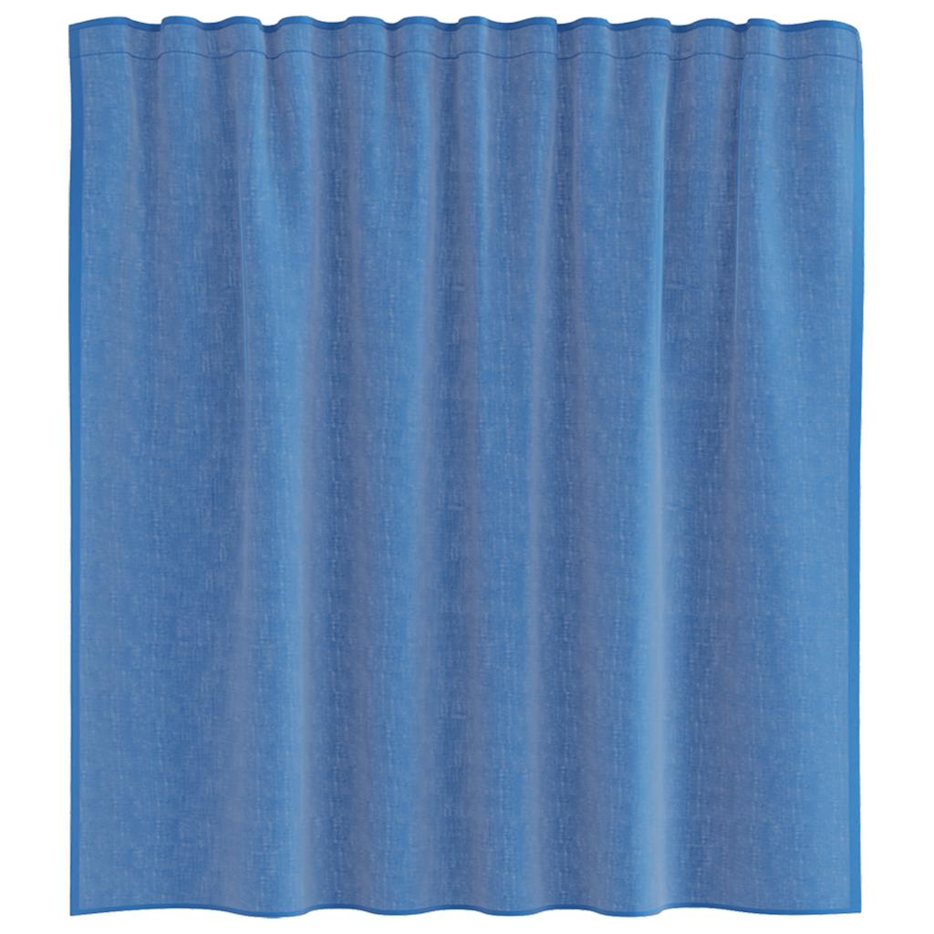 Gordijnen voile met lussen 2 st 140x140 cm koningsblauw