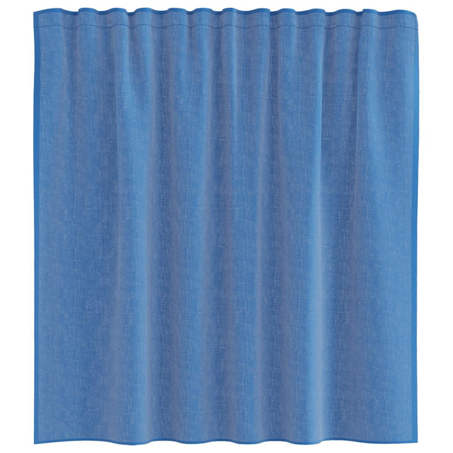Gordijnen voile met lussen 2 st 140x140 cm koningsblauw
