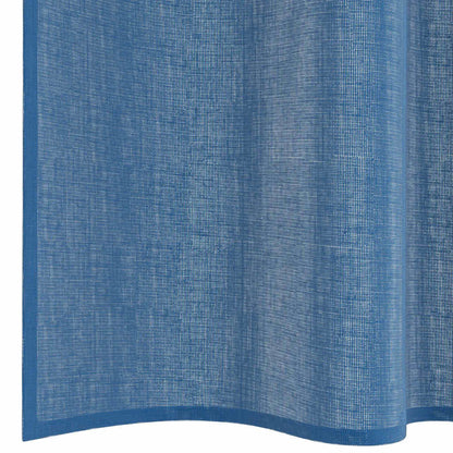 Gordijnen voile met lussen 2 st 140x140 cm koningsblauw