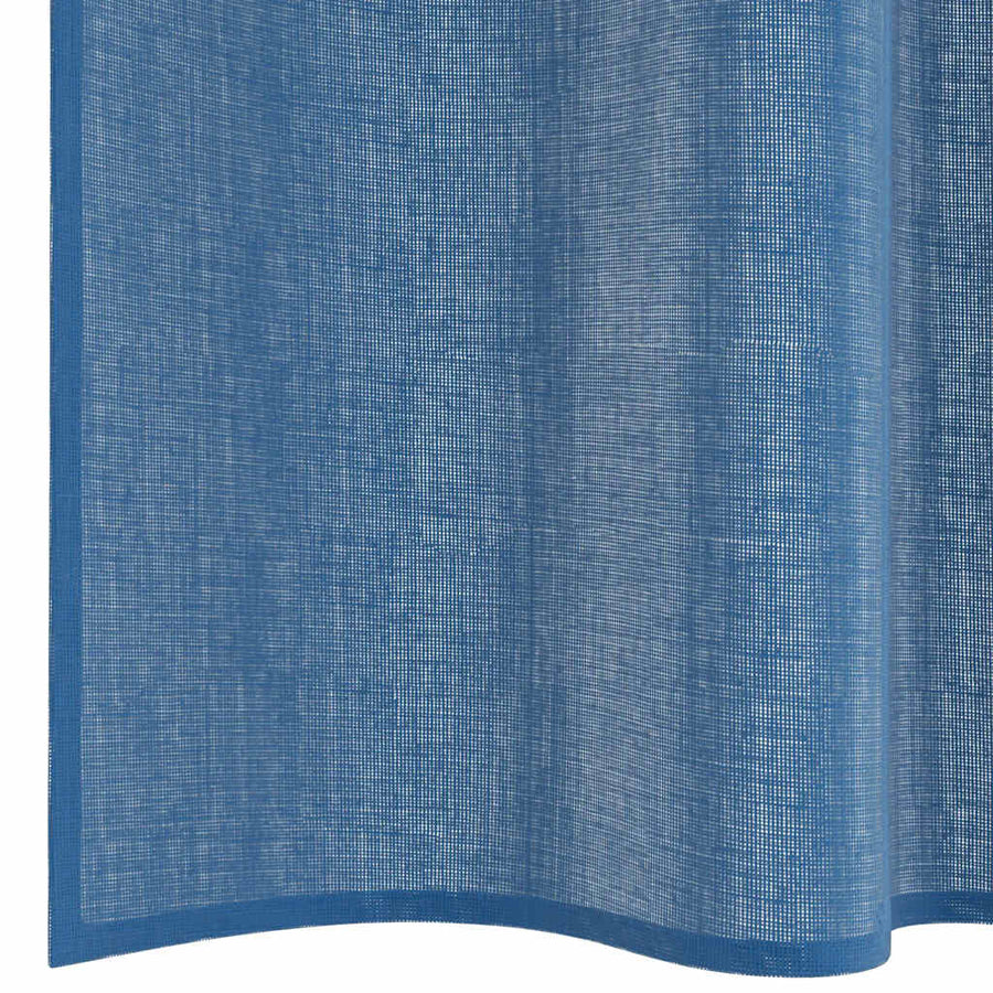 Gordijnen voile met lussen 2 st 140x140 cm koningsblauw