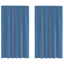 Gordijnen voile met lussen 2 st 140x175 cm koningsblauw