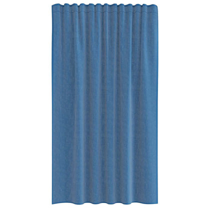 Gordijnen voile met lussen 2 st 140x175 cm koningsblauw