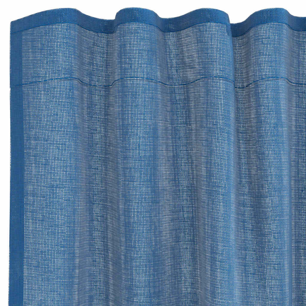 Gordijnen voile met lussen 2 st 140x175 cm koningsblauw