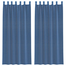Gordijnen voile met lussen 2 st 140x225 cm koningsblauw