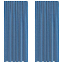 Gordijnen voile met lussen 2 st 140x245 cm koningsblauw