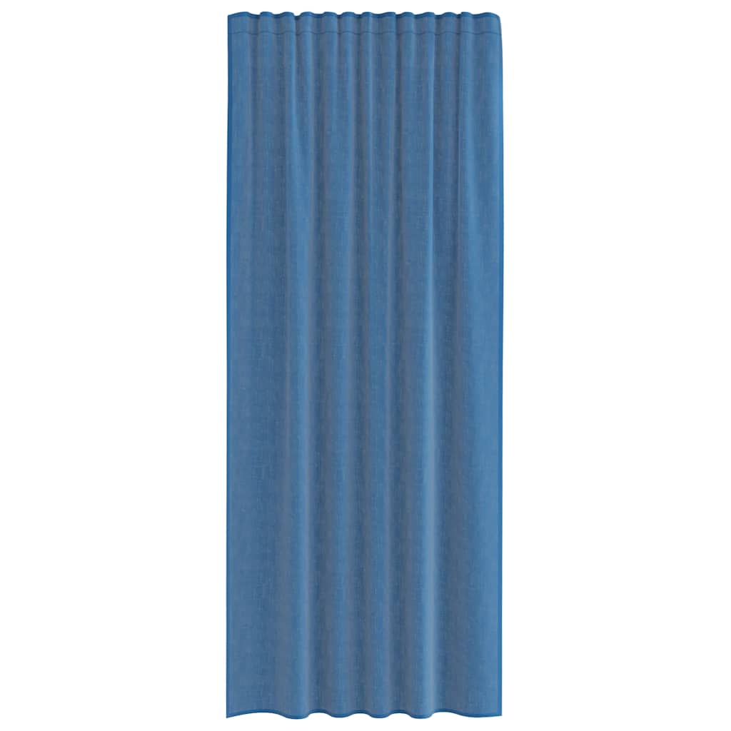 Gordijnen voile met lussen 2 st 140x245 cm koningsblauw
