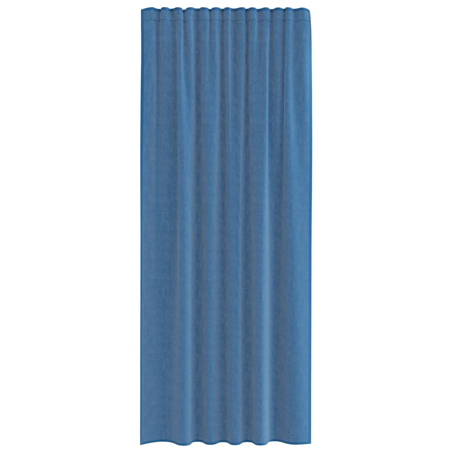 Gordijnen voile met lussen 2 st 140x245 cm koningsblauw