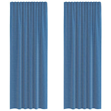 Gordijnen voile met lussen 2 st 140x260 cm koningsblauw