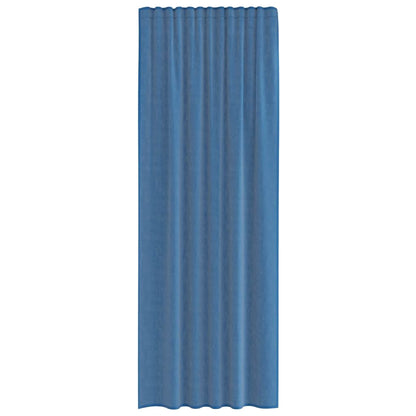 Gordijnen voile met lussen 2 st 140x260 cm koningsblauw