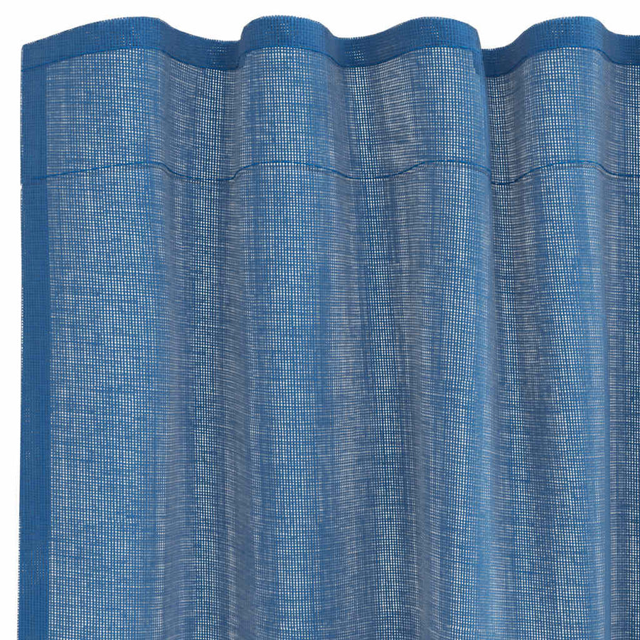 Gordijnen voile met lussen 2 st 140x260 cm koningsblauw