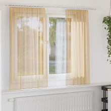 Gordijnen met lussen 2 st 140x140 cm zand