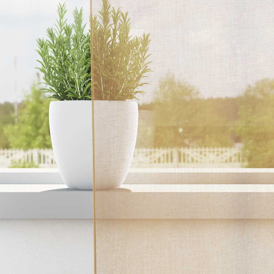 Gordijnen met lussen 2 st 140x245 cm zand