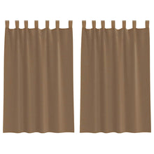 Gordijnen voile met lussen 2 st 140x175 cm lichtbruin