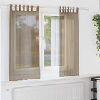 Curtains voile with loops 2 pcs 140x175 cm light brown