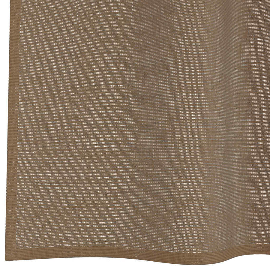 Gordijnen voile met lussen 2 st 140x245 cm lichtbruin
