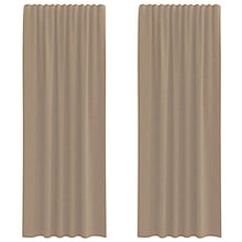 Gordijnen voile met lussen 2 st 140x260 cm lichtbruin