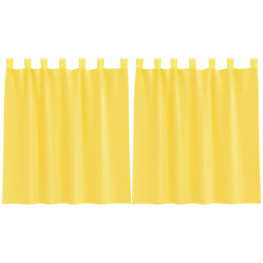 Gordijnen voile met lussen 2 st 140x140 cm geel