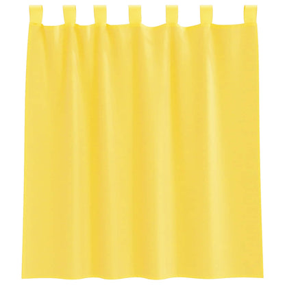 Gordijnen voile met lussen 2 st 140x140 cm geel