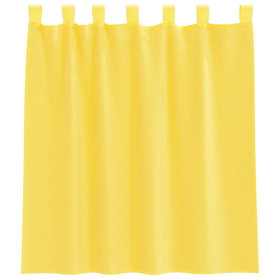 Gordijnen voile met lussen 2 st 140x140 cm geel