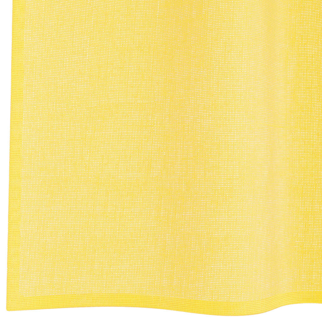 Gordijnen voile met lussen 2 st 140x140 cm geel