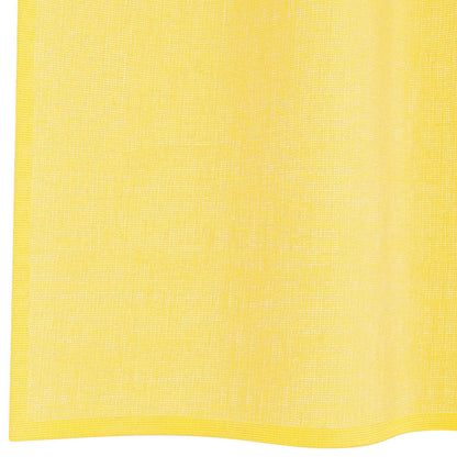 Gordijnen voile met lussen 2 st 140x140 cm geel