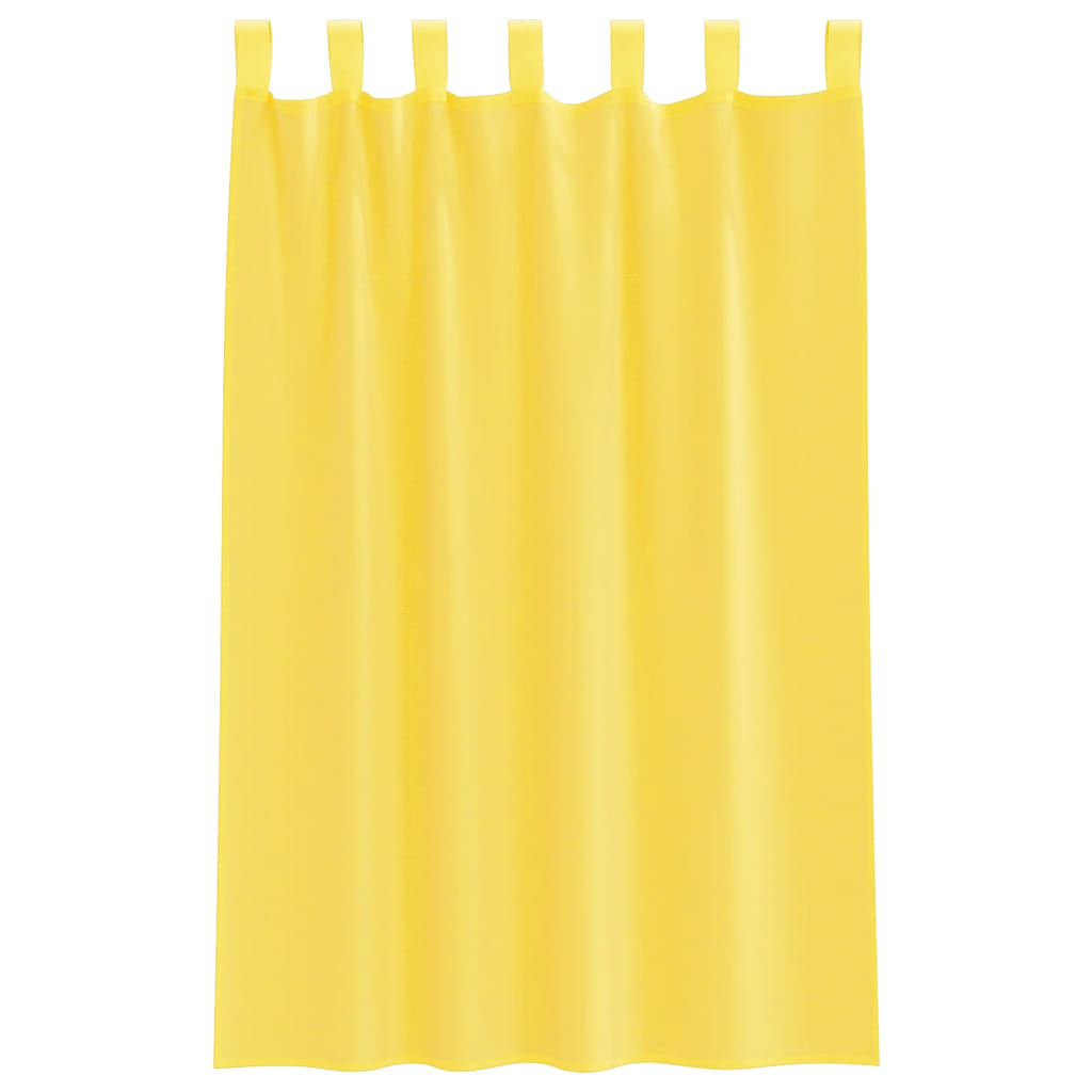 Gordijnen 2 St Geel 140 x 175 cm met lussen