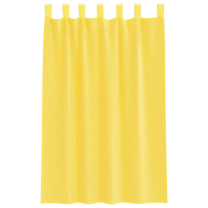 Gordijnen 2 St Geel 140 x 175 cm met lussen