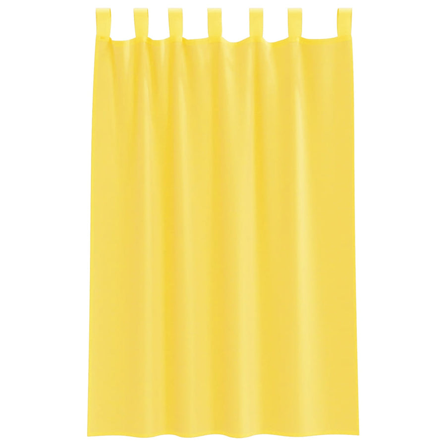 Gordijnen 2 St Geel 140 x 175 cm met lussen