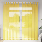 Curtain voiles with loops 2 pcs 140x225 cm yellow