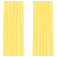 Gordijnen met lussen 2 st 140x245 cm geel